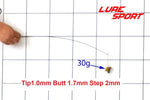 LureSport 4pcs 43cm Solid carbon rod blank
