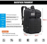 25L/50L Sturdy Nylon Waterproof Hiking Camping Backpack