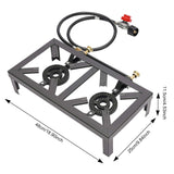 Portable Double Burner Outdoor Gas Stove