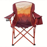 Oversized folding camping chair with cooler