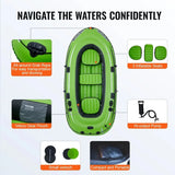 Inflatable Boat, 3-Person Inflatable Fishing Boat