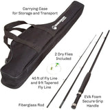Fly Fishing Rod and Reel Combo with Carrying Case