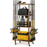 Fishing 10 Rods Rack 3 Tier Fishing Storage Rack