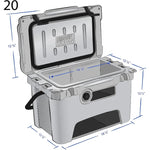 Camo 20 Quart Ice Chest Heavy Duty High Performance Roto-Molded Commercial Grade Insulated Cooler