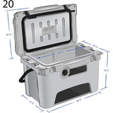 Camo 20 Quart Ice Chest Heavy Duty High Performance Roto-Molded Commercial Grade Insulated Cooler
