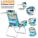 Tall Beach Chair 2 Pack,with 5-Position