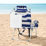 63*70*99cm Heightened Oxford Cloth Silver White Chair