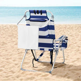 63*70*99cm Heightened Oxford Cloth Silver White Chair