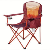 Oversized folding camping chair with cooler