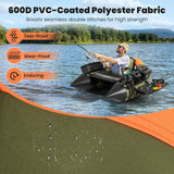 Inflatable Float Tube, Fishing Belly Boat with Fish Ruler, Pump, Storage Bag, Adjustable Straps, Fishing Float Tube for Angling