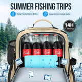 Cooler Fishing Backpack with Rod Holders