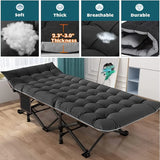 XL Folding Bed Cot with 3.3 inch 2 Sided Mattress