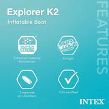 Intex 68307EP Explorer K2 Inflatable Kayak Set