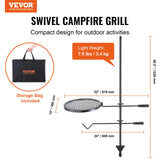 VEVOR Swivel Campfire Grill