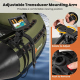 Inflatable Float Tube, Fishing Belly Boat with Fish Ruler, Pump, Storage Bag, Adjustable Straps, Fishing Float Tube for Angling