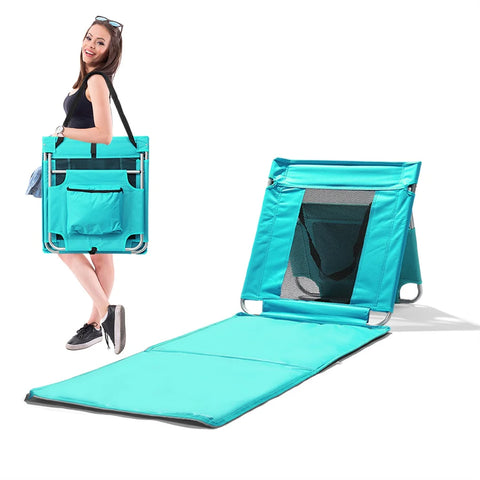 1PC Foldable Beach Lounger, Mat