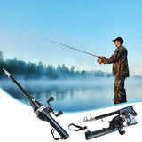 1Set Portable Folding Fishing Rod Telescopic Stainless and Reel