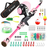 Portable Telescopic Fishing Rod and Reel Combo Full Kit Set