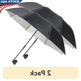 2 Pack Umbrella with Clamp Adjustable Shade Folding Chairs