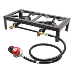 Portable Double Burner Outdoor Gas Stove