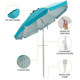 6.5FT Patio Beach Umbrella Sun Shade