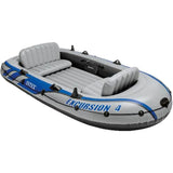 Excursion 4 Inflatable 4 Person Fishing Boat Raft Set