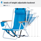 2PCS Portable High Strength Beach Chair