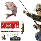 Fishing Pole Set Full Kits Telescopic Fishing Rod and Reel Combo