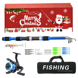 Fishing Pole Set Full Kits Telescopic Fishing Rod and Reel Combo