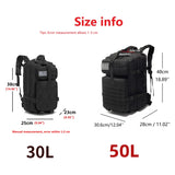 30L/50L 1000D Nylon Waterproof Backpack Fishing Hiking