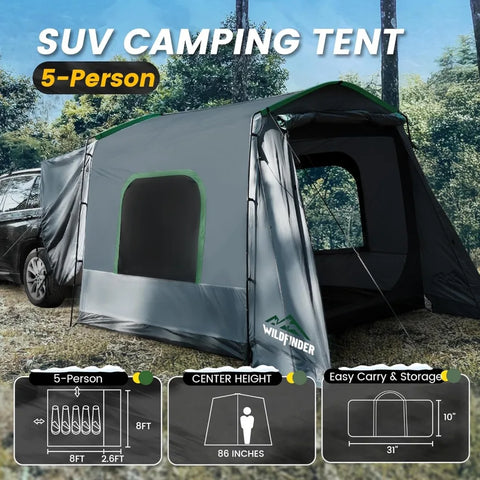 SUV Tent, 5-9 Person Rectangle Car Tent for Family