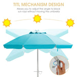 6.5FT Patio Beach Umbrella Sun Shade