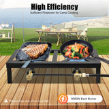 Portable Double Burner Outdoor Gas Stove