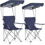 Camping Chair 2 Pack Portable Camping Chair with Canopy
