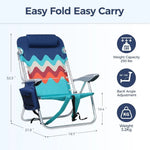 Backpack Beach Chair Set of 2 4-Position Classic