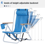 1-2 Pack Backpack Beach Chair Folding Portable