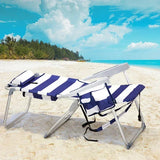 63*70*99cm Heightened Oxford Cloth Silver White Chair