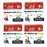 Fishing Pole Set Full Kits Telescopic Fishing Rod and Reel Combo