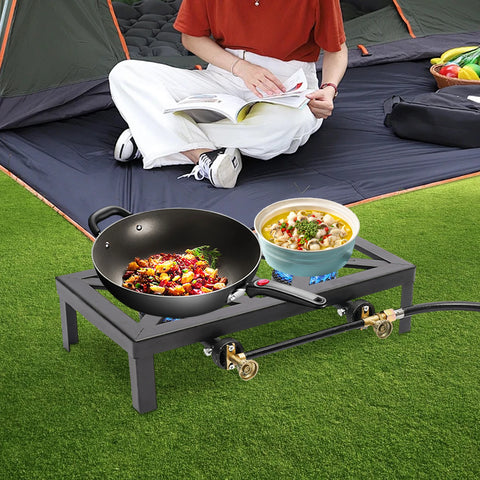 Portable Double Burner Outdoor Gas Stove