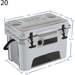 Camo 20 Quart Ice Chest Heavy Duty High Performance Roto-Molded Commercial Grade Insulated Cooler