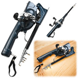 Folding Fishing Pole Telescopic Travel Rods with Reel
