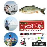 Fishing Pole Set Full Kits Telescopic Fishing Rod and Reel Combo