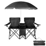 59*19.6*31in Portable Outdoor 2-Seat Folding Chair