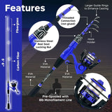 Spinning Fishing Rod and Reel Combo Set