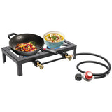 Portable Double Burner Outdoor Gas Stove
