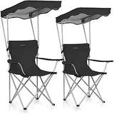 Camping Chair 2 Pack Portable Camping Chair with Canopy