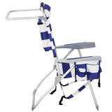 63*70*99cm Heightened Oxford Cloth Silver White Chair