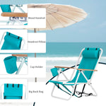 Folding Beach Chair Set of 2 for Adults