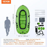 Inflatable Fishing Boat 3 Person Strong PVC Portable