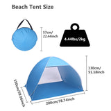 2-3 Person Beach Tent Pop Up Sun Shelter